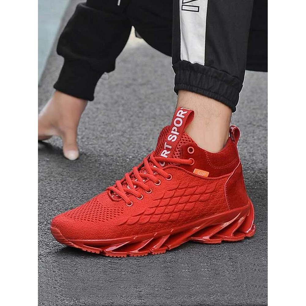 Wdk Men Letter Tape Decor Lace Up Front Chunky Sneakers 114 Web Demo Kitchen 8079
